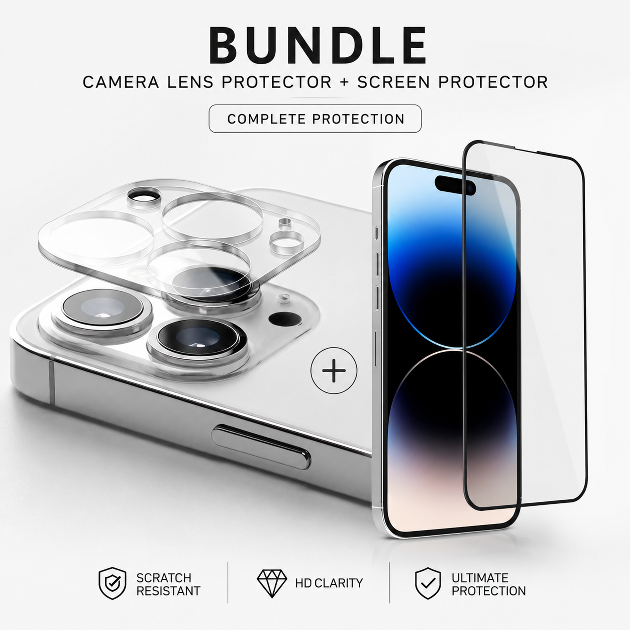 Screen Protector + Camera Lens Protector